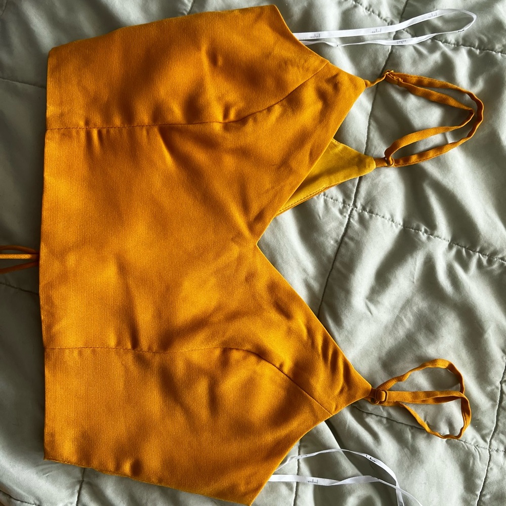 Lulus Out Tonight Mustard Yellow Two-Piece Jumpsuit - Picture 5 of 9